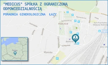 PORADNIA GINEKOLOGICZNA - "MEDICUS" SPÓŁKA Z OGRANICZONĄ ODPOWIEDZIALNOŚCIĄ - UL. KOLEJOWA 5A,  ŁAZY