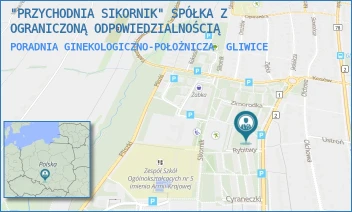 PORADNIA GINEKOLOGICZNO-POŁOŻNICZA - "PRZYCHODNIA SIKORNIK" SPÓŁKA Z OGRANICZONĄ ODPOWIEDZIALNOŚCIĄ - UL. RYBITWY 2,  GLIWICE