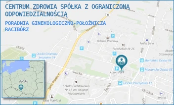 PORADNIA GINEKOLOGICZNO-POŁOŻNICZA - CENTRUM ZDROWIA SPÓŁKA Z OGRANICZONĄ ODPOWIEDZIALNOŚCIĄ - UL. OCICKA 51A,  RACIBÓRZ