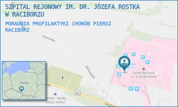 PORADNIA PROFILAKTYKI CHORÓB PIERSI - SZPITAL REJONOWY IM. DR. JÓZEFA ROSTKA W RACIBORZU - GAMOWSKA 3,  RACIBÓRZ