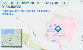 PORADNIA GINEKOLOGICZNO-POŁOŻNICZA - SZPITAL REJONOWY IM. DR. JÓZEFA ROSTKA W RACIBORZU - UL. GAMOWSKA 3,  RACIBÓRZ