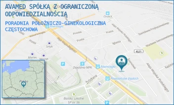 PORADNIA POŁOŻNICZO-GINEKOLOGICZNA - AVAMED SPÓŁKA Z OGRANICZONĄ ODPOWIEDZIALNOŚCIĄ - UL. POWSTAŃCÓW ŚLĄSKICH 7A,  CZĘSTOCHOWA