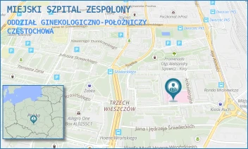 ODDZIAŁ GINEKOLOGICZNO-POŁOŻNICZY - MIEJSKI SZPITAL ZESPOLONY - UL. MICKIEWICZA 12,  CZĘSTOCHOWA