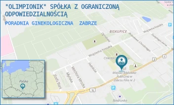 PORADNIA GINEKOLOGICZNA - "OLIMPIONIK" SPÓŁKA Z OGRANICZONĄ ODPOWIEDZIALNOŚCIĄ - UL. BYTOMSKA 28,  ZABRZE