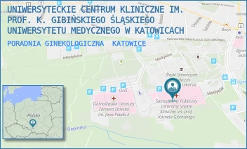 PORADNIA GINEKOLOGICZNA - UNIWERSYTECKIE CENTRUM KLINICZNE IM. PROF. K. GIBIŃSKIEGO ŚLĄSKIEGO UNIWERSYTETU MEDYCZNEGO W KATOWICACH - UL. MEDYKÓW 14,  KATOWICE