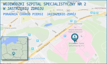 PORADNIA CHORÓB PIERSI - WOJEWÓDZKI SZPITAL SPECJALISTYCZNY NR 2 W JASTRZĘBIU ZDROJU - UL. ALEJA JANA PAWŁA II 7,  JASTRZĘBIE-ZDRÓJ