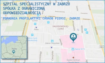 PORADNIA PROFILAKTYKI CHORÓB PIERSI - SZPITAL SPECJALISTYCZNY W ZABRZU SPÓŁKA Z OGRANICZONĄ ODPOWIEDZIALNOŚCIĄ - UL. MARII CURIE-SKŁODOWSKIEJ 10,  ZABRZE