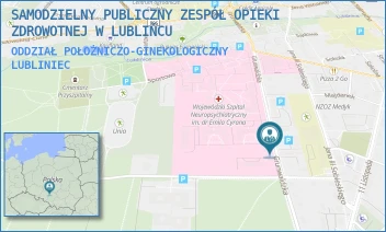 ODDZIAŁ POŁOŻNICZO-GINEKOLOGICZNY - SAMODZIELNY PUBLICZNY ZESPÓŁ OPIEKI ZDROWOTNEJ W LUBLIŃCU - UL. GRUNWALDZKA 9,  LUBLINIEC