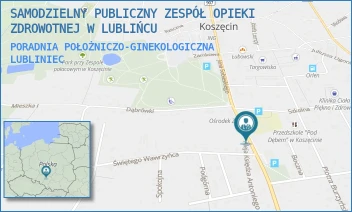 PORADNIA POŁOŻNICZO-GINEKOLOGICZNA - SAMODZIELNY PUBLICZNY ZESPÓŁ OPIEKI ZDROWOTNEJ W LUBLIŃCU - UL. SOBIESKIEGO 9,  LUBLINIEC