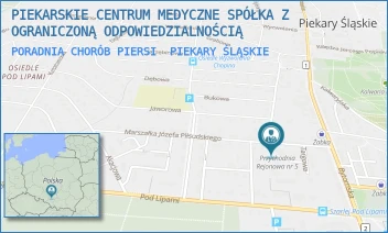 PORADNIA CHORÓB PIERSI - PIEKARSKIE CENTRUM MEDYCZNE SPÓŁKA Z OGRANICZONĄ ODPOWIEDZIALNOŚCIĄ - UL. PIŁSUDSKIEGO 5,  PIEKARY ŚLĄSKIE