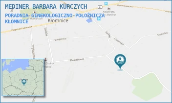 PORADNIA GINEKOLOGICZNO-POŁOŻNICZA - MEDINER BARBARA KURCZYCH - UL. SĄDOWA 29,  KŁOMNICE