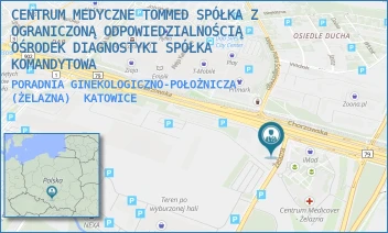 PORADNIA GINEKOLOGICZNO-POŁOŻNICZA (ŻELAZNA) - CENTRUM MEDYCZNE TOMMED SPÓŁKA Z OGRANICZONĄ ODPOWIEDZIALNOŚCIĄ OŚRODEK DIAGNOSTYKI SPÓŁKA KOMANDYTOWA - UL. ŻELAZNA 1,  KATOWICE