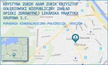 PORADNIA GINEKOLOGICZNO-POŁOŻNICZA - LEKARSKA PRAKTYKA GRUPOWA S.C. NZOZ ADAM ZUBIK, PIOTR ZUBIK, IWONA ZUBIK-SKUPIEŃ - UL. MICKIEWICZA 7,  SKOCZÓW