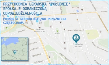 PORADNIA GINEKOLOGICZNO-POŁOŻNICZA - PRZYCHODNIA LEKARSKA "POŁUDNIE" SPÓŁKA Z OGRANICZONĄ ODPOWIEDZIALNOŚCIĄ - UL. MIRECKIEGO 29A,  CZĘSTOCHOWA