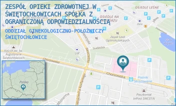 ODDZIAŁ GINEKOLOGICZNO-POŁOŻNICZY - ZESPÓŁ OPIEKI ZDROWOTNEJ W ŚWIĘTOCHŁOWICACH SPÓŁKA Z OGRANICZONĄ ODPOWIEDZIALNOŚCIĄ W RESTRUKTURYZACJI - UL. CHORZOWSKA 36,  ŚWIĘTOCHŁOWICE