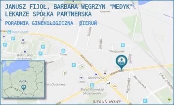 PORADNIA GINEKOLOGICZNA - JANUSZ FIJOŁ, BARBARA WĘGRZYN "MEDYK" LEKARZE SPÓŁKA PARTNERSKA - WAWELSKA  35,  BIERUŃ