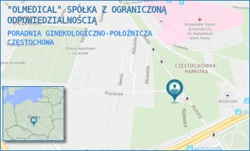 PORADNIA GINEKOLOGICZNO-POŁOŻNICZA - "OLMEDICAL" SPÓŁKA Z OGRANICZONĄ ODPOWIEDZIALNOŚCIĄ - KRYNICKA  1/3,  CZĘSTOCHOWA