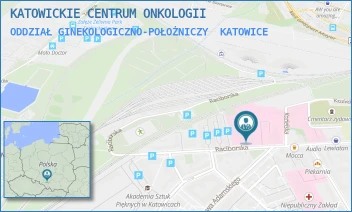 ODDZIAŁ GINEKOLOGICZNO-POŁOŻNICZY - KATOWICKIE CENTRUM ONKOLOGII - UL. RACIBORSKA 27,  KATOWICE