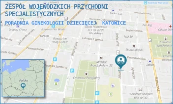 PORADNIA GINEKOLOGII DZIECIĘCEJ - ZESPÓŁ WOJEWÓDZKICH PRZYCHODNI SPECJALISTYCZNYCH - UL. POWSTAŃCÓW 31,  KATOWICE