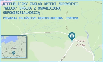 PORADNIA POŁOŻNICZO-GINEKOLOGICZNA - NIEPUBLICZNY ZAKŁAD OPIEKI ZDROWOTNEJ "WELUX" SPÓŁKA Z OGRANICZONĄ ODPOWIEDZIALNOŚCIĄ - UL. ISTEBNA 695,  ISTEBNA