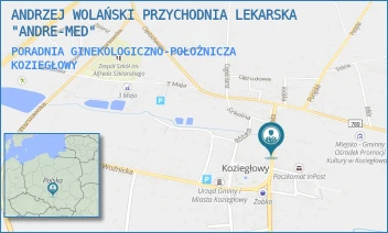 PORADNIA GINEKOLOGICZNO-POŁOŻNICZA - ANDRZEJ WOLAŃSKI PRZYCHODNIA LEKARSKA "ANDRE-MED" - UL. ŚWIĘTOKRZYSKA 10,  KOZIEGŁOWY