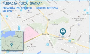 PORADNIA POŁOŻNICZO - GINEKOLOGICZNA - FUNDACJA "UNIA BRACKA" - UL. DWORCOWA 3,  KNURÓW
