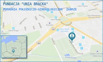 PORADNIA POŁOŻNICZO-GINEKOLOGICZNA - FUNDACJA "UNIA BRACKA" - UL. KS. JANA DZIERŻONA 11 A,  ZABRZE