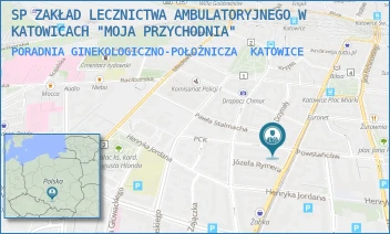 PORADNIA GINEKOLOGICZNO-POŁOŻNICZA - SP ZAKŁAD LECZNICTWA AMBULATORYJNEGO W KATOWICACH "MOJA PRZYCHODNIA" - UL. PCK 1,  KATOWICE