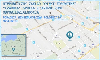 PORADNIA GINEKOLOGICZNO-POŁOŻNICZA - NIEPUBLICZNY ZAKŁAD OPIEKI ZDROWOTNEJ "CZWÓRKA" SPÓŁKA Z OGRANICZONĄ ODPOWIEDZIALNOŚCIĄ - UL. STANISŁAWA WYSPIAŃSKIEGO 19,  MYSŁOWICE