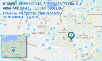 PORADNIA POŁOŻNICZO-GINEKOLOGICZNA - BIODENT PRZYCHODNIA SPECJALISTYCZNA S.C. ANNA SOBIERAJ, LUCJAN SOBIERAJ - UL. WALEREGO WRÓBLEWSKIEGO 67,  SIEMIANOWICE ŚLĄSKIE