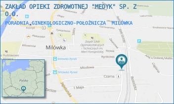 PORADNIA GINEKOLOGICZNO-POŁOŻNICZA - ZAKŁAD OPIEKI ZDROWOTNEJ "MEDYK" SP. Z O.O. - UL. DWORCOWA 31,  MILÓWKA