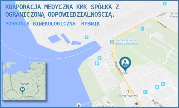 PORADNIA GINEKOLOGICZNA - KORPORACJA MEDYCZNA KMK SPÓŁKA Z OGRANICZONĄ ODPOWIEDZIALNOŚCIĄ. - UL. PODMIEJSKA 54,  RYBNIK