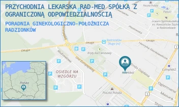 PORADNIA GINEKOLOGICZNO-POŁOŻNICZA - PRZYCHODNIA LEKARSKA RAD-MED SPÓŁKA Z OGRANICZONĄ ODPOWIEDZIALNOŚCIĄ - UL. GAJDASA 1,  RADZIONKÓW