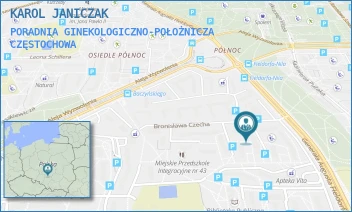 PORADNIA GINEKOLOGICZNO-POŁOŻNICZA - KAROL JANICZAK - UL. CZECHA 5"B",  CZĘSTOCHOWA