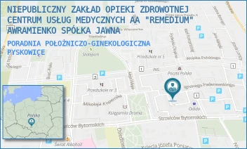 PORADNIA POŁOŻNICZO-GINEKOLOGICZNA - NIEPUBLICZNY ZAKŁAD OPIEKI ZDROWOTNEJ CENTRUM USŁUG MEDYCZNYCH "REMEDIUM" SPÓŁKA Z OGRANICZONĄ ODPOWIEDZIALNOŚCIĄ - UL. PADEREWSKIEGO 11,  PYSKOWICE