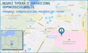 PORADNIA GINEKOLOGICZNO-POŁOŻNICZA - MEGREZ SPÓŁKA Z OGRANICZONĄ ODPOWIEDZIALNOŚCIĄ - UL. EDUKACJI 102,  TYCHY