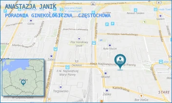 PORADNIA GINEKOLOGICZNA - ANASTAZJA JANIK PRZYCHODNIA LEKARZY SPECJALISTÓW "JANIK-MED 2" - UL. AL. NMP 62,  CZĘSTOCHOWA