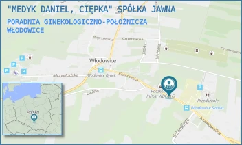 PORADNIA GINEKOLOGICZNO-POŁOŻNICZA - "MEDYK DANIEL, CIĘPKA" SPÓŁKA JAWNA - UL. KRAKOWSKA 11,  WŁODOWICE