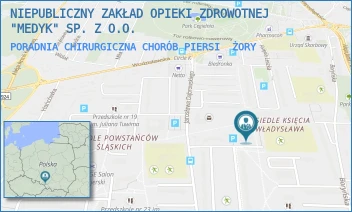 PORADNIA CHIRURGICZNA CHORÓB PIERSI - NIEPUBLICZNY ZAKŁAD OPIEKI ZDROWOTNEJ "MEDYK" SP. Z O.O. - UL. KS.WŁADYSŁAWA 27,  ŻORY