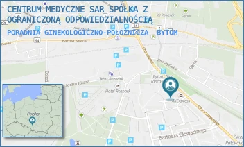 PORADNIA GINEKOLOGICZNO-POŁOŻNICZA - CENTRUM MEDYCZNE SAR SPÓŁKA Z OGRANICZONĄ ODPOWIEDZIALNOŚCIĄ - UL. CHORZOWSKA 14,  BYTOM