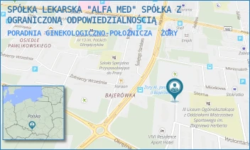 PORADNIA GINEKOLOGICZNO-POŁOŻNICZA - SPÓŁKA LEKARSKA "ALFA MED" SPÓŁKA Z OGRANICZONĄ ODPOWIEDZIALNOŚCIĄ - UL. PROMIENNA 1,  ŻORY