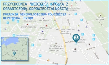 PORADNIA GINEKOLOGICZNO-POŁOŻNICZA - REPTOWSKA - PRZYCHODNIA "MEDICUS" SPÓŁKA Z OGRANICZONĄ ODPOWIEDZIALNOŚCIĄ - REPTOWSKA 20,  BYTOM