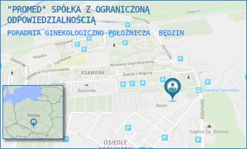 PORADNIA GINEKOLOGICZNO-POŁOŻNICZA - "PROMED" SPÓŁKA Z OGRANICZONĄ ODPOWIEDZIALNOŚCIĄ - UL. SIEMOŃSKA 11,  BĘDZIN