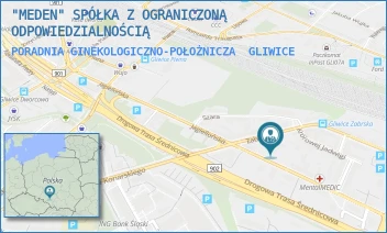 PORADNIA GINEKOLOGICZNO-POŁOŻNICZA - "MEDEN" SPÓŁKA Z OGRANICZONĄ ODPOWIEDZIALNOŚCIĄ - UL. ZABRSKA 6,  GLIWICE