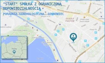 PORADNIA GINEKOLOGICZNA - "START" SPÓŁKA Z OGRANICZONĄ ODPOWIEDZIALNOŚCIĄ - UL. JANA SOBIESKIEGO 29,  SOSNOWIEC