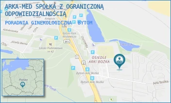 PORADNIA GINEKOLOGICZNA - ARKA-MED SPÓŁKA Z OGRANICZONĄ ODPOWIEDZIALNOŚCIĄ - ARKI BOŻKA 15A,  BYTOM