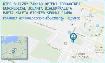 PORADNIA GINEKOLOGICZNO-POŁOŻNICZA - NIEPUBLICZNY ZAKŁAD OPIEKI ZDROWOTNEJ EUROMEDICAL JOLANTA BIAŁEK-KALETA, MARTA KALETA-RICHTER SPÓŁKA JAWNA - UL. SZAFIROWA 18,  GLIWICE