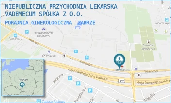 PORADNIA GINEKOLOGICZNA - NIEPUBLICZNA PRZYCHODNIA LEKARSKA VADEMECUM SPÓŁKA Z O.O. - UL. WOLNOŚCI 440,  ZABRZE