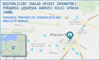 PORADNIA POŁOŻNICZO-GINEKOLOGICZNA - NIEPUBLICZNY ZAKŁAD OPIEKI ZDROWOTNEJ PORADNIA LEKARSKA ANDRZEJ KULEJ SPÓŁKA JAWNA - UL. ŚLĄSKA 27,  WRĘCZYCA WIELKA