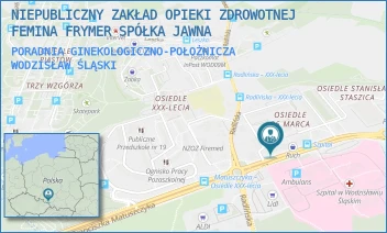 PORADNIA GINEKOLOGICZNO-POŁOŻNICZA - NIEPUBLICZNY ZAKŁAD OPIEKI ZDROWOTNEJ FEMINA FRYMER SPÓŁKA JAWNA - 26 MARCA 164,  WODZISŁAW ŚLĄSKI